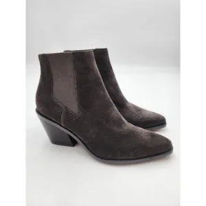 Rag &amp; Bone Razor Chelsea Gray Suede Leather Pointed-toe Ankle Boot 36.5 …