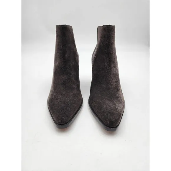 Rag &amp; Bone Razor Chelsea Gray Suede Leather Pointed-toe Ankle Boot 36.5 …