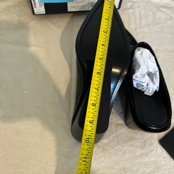 Rag &amp; Bone Santiago Wedge Mule Black Croco size 37/7