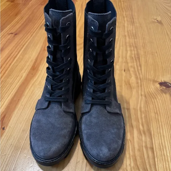Rag &amp; Bone Shiloh Asphalt Suede Boots Women’s Size: 37.5 (US 7-7.5)