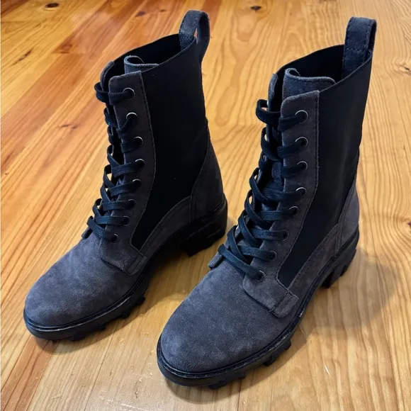 Rag &amp; Bone Shiloh Asphalt Suede Boots Women’s Size: 37.5 (US 7-7.5)