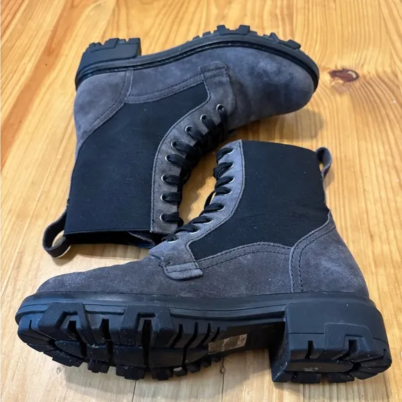 Rag &amp; Bone Shiloh Asphalt Suede Boots Women’s Size: 37.5 (US 7-7.5)