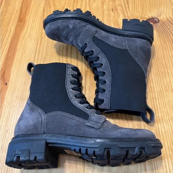 Rag &amp; Bone Shiloh Asphalt Suede Boots Women’s Size: 37.5 (US 7-7.5)