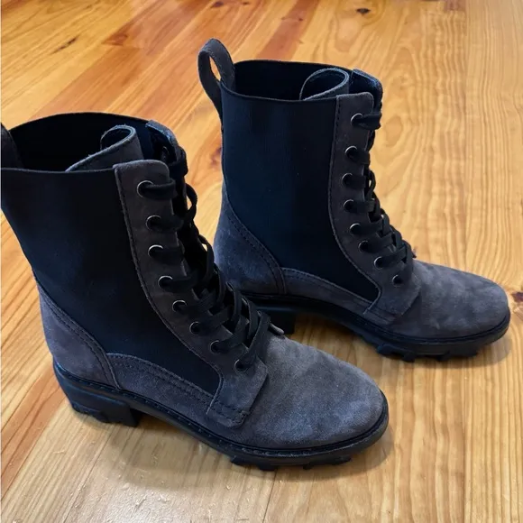 Rag &amp; Bone Shiloh Asphalt Suede Boots Women’s Size: 37.5 (US 7-7.5)