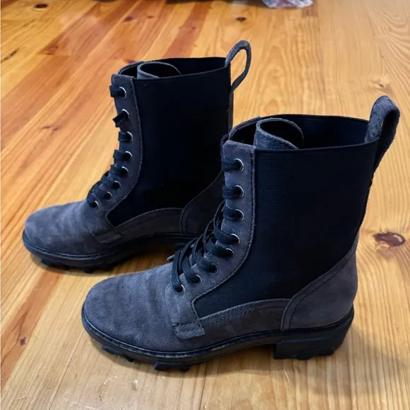 Rag &amp; Bone Shiloh Asphalt Suede Boots Women’s Size: 37.5 (US 7-7.5)