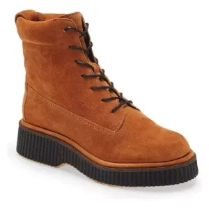 Rag &amp; Bone Sloane Suede Leather Lace-Up Combat Boot in Cinnamon Rust Size 38/7.5