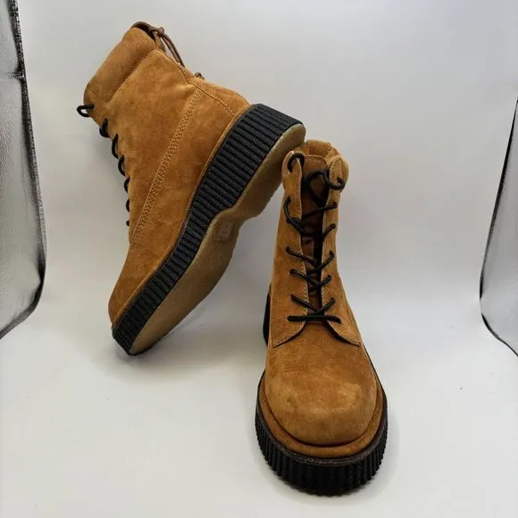 Rag &amp; Bone Sloane Women's Suede Lace Up Ankle Boots Cinnamon US 6 EU36 $770 New