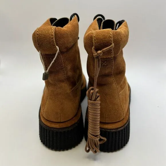 Rag &amp; Bone Sloane Women's Suede Lace Up Ankle Boots Cinnamon US 6 EU36 $770 New