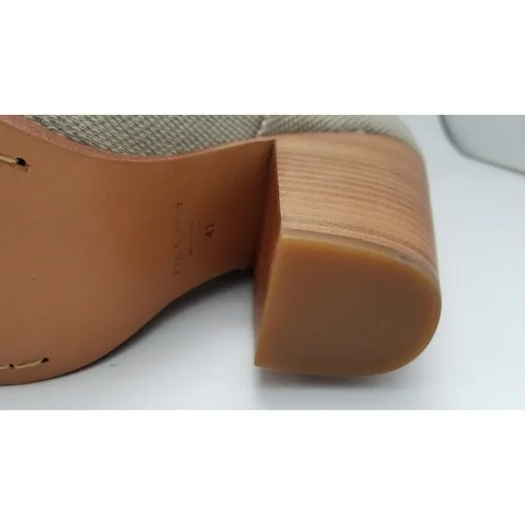 Rag &amp; Bone women boots taupe Canvas Classic Newbury back zip Shoe 10.5 11 41 New