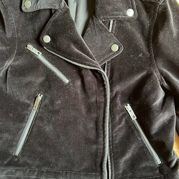 Rag and Bone Mercer Velvet Biker Jacket in Black