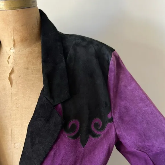Rare 1980’s Vintage Cowboy Jacket Suede Southwest Aztec Rodeo