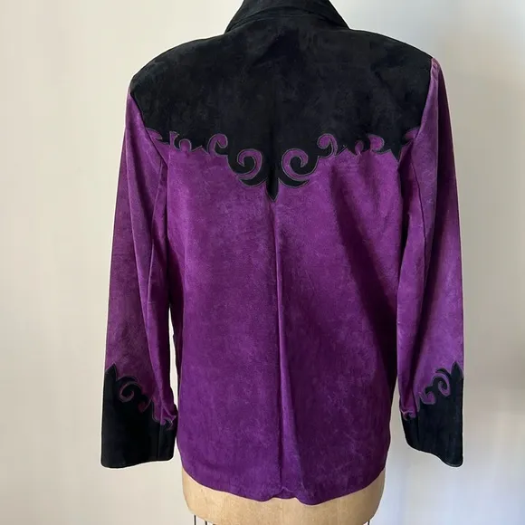 Rare 1980’s Vintage Cowboy Jacket Suede Southwest Aztec Rodeo