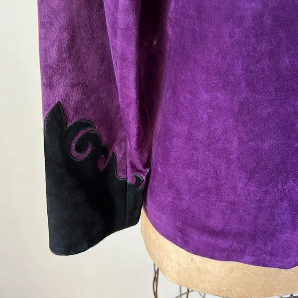 Rare 1980’s Vintage Cowboy Jacket Suede Southwest Aztec Rodeo