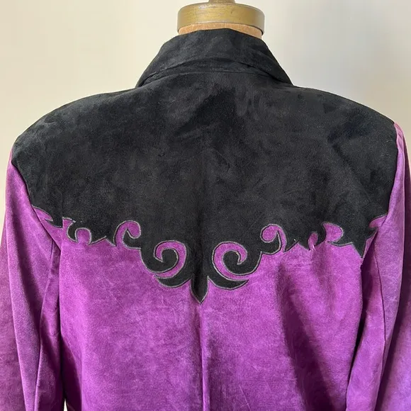 Rare 1980’s Vintage Cowboy Jacket Suede Southwest Aztec Rodeo
