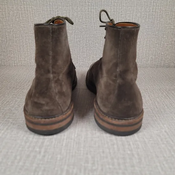 RARE Allen Edmonds Higgins Mill Light Brown Suede Boots Men's Size 15 D Shoes