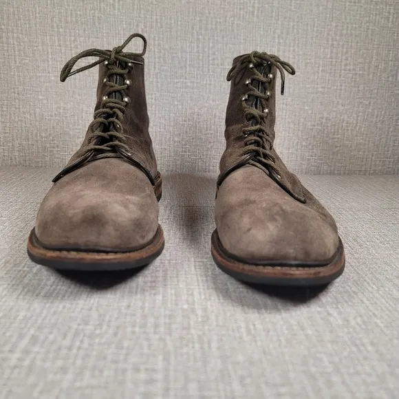 RARE Allen Edmonds Higgins Mill Light Brown Suede Boots Men's Size 15 D Shoes