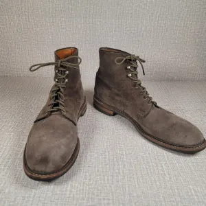 RARE Allen Edmonds Higgins Mill Light Brown Suede Boots Men's Size 15 D Shoes