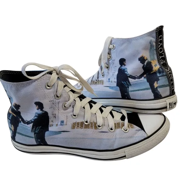 RARE Converse Pink Floyd Shoes &quot;Wish You Were Here&quot; Men's Sz 10 Chuck Taylor