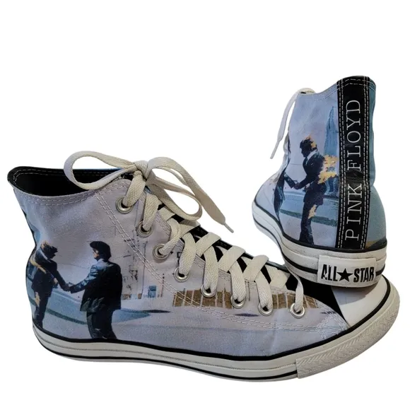 RARE Converse Pink Floyd Shoes &quot;Wish You Were Here&quot; Men's Sz 10 Chuck Taylor