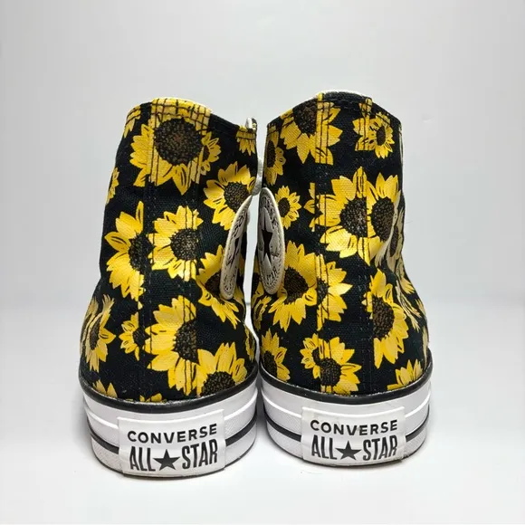 Rare Converse Sunflower Hi Top Shoes Chuck Taylor Allstars Women’s 7.5 Men’s 5.5