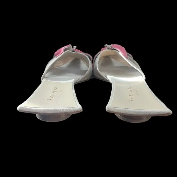RARE!!!  Kate Spade Suede Pink Flower Slip-On Sandal  - Size 8 1/2 N