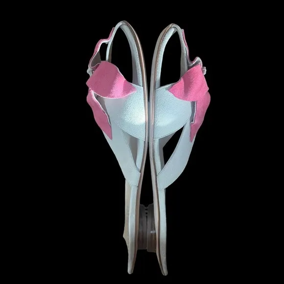 RARE!!!  Kate Spade Suede Pink Flower Slip-On Sandal  - Size 8 1/2 N