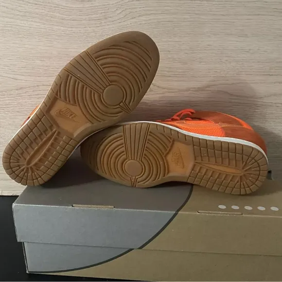 Rare 🧡Nike Dunk Sky High Total Crimson Shoes Wedge Sneakers - W 6.5
