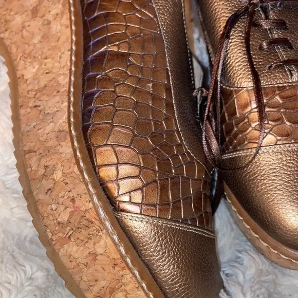RARE!!!!! Siamo Quattro cork platform shoes 7.5/8 🇮🇹