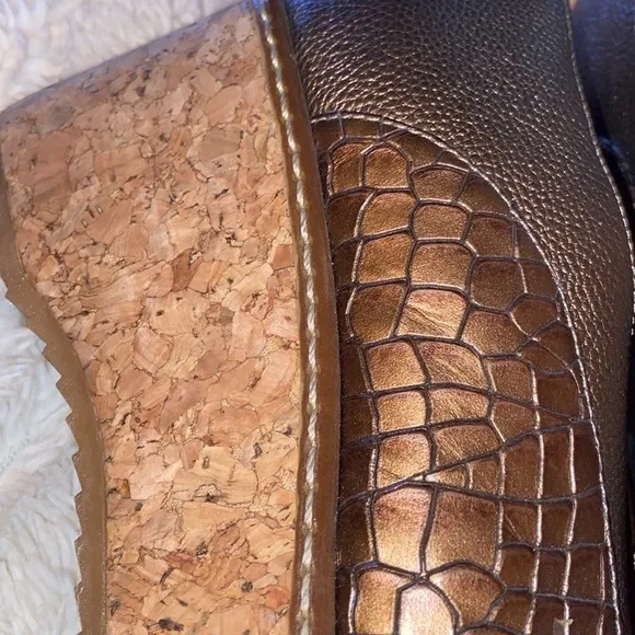 RARE!!!!! Siamo Quattro cork platform shoes 7.5/8 🇮🇹