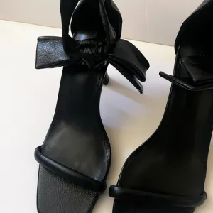Rebecca Minkoff Black Kaley Bow High Heels are stylish and sophisticated pump