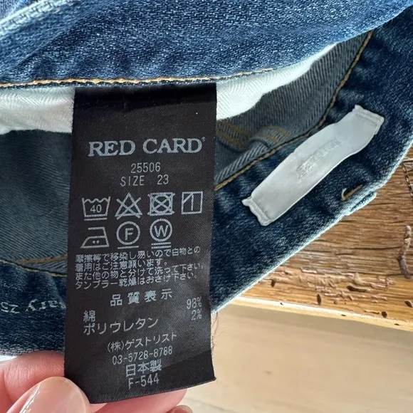 Red Card Anniversary 25th Low Rise Skinny Jeans Slim Fit Blue Denim Size 23