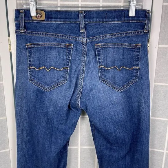 Red Engine Garnet Jeans Mid Rise Bootcut Blue Denim Made in USA Size 31 Western