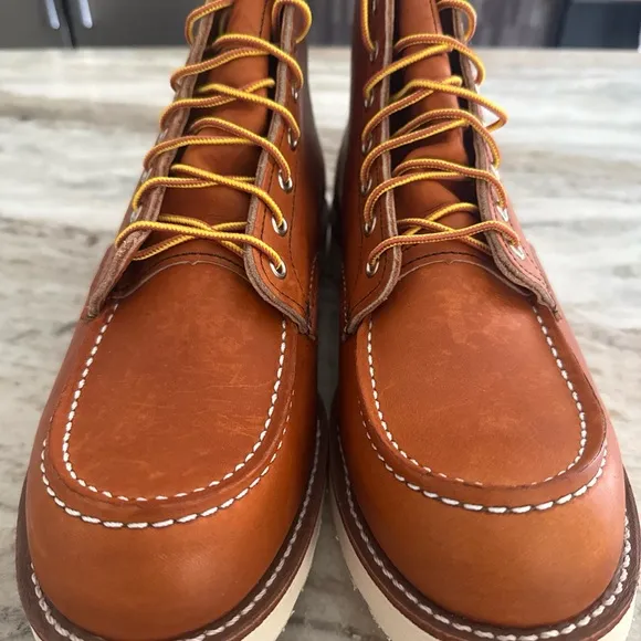 Red Wing 875 6-Inch Oro Legacy Brown Leather Classic Moc Lace-Up Boots Men’s 12D