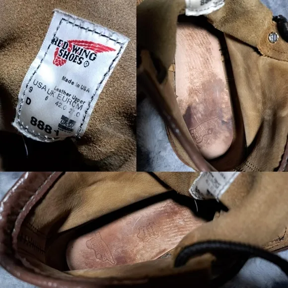 Red Wing Classic Moc Toe 8881 Boots Size 9 D