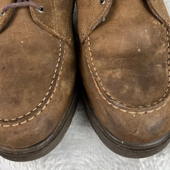 Red Wing Mens 8.5 Classic Moc Toe Boots Chukka Ankle Leather Brown Lace Up