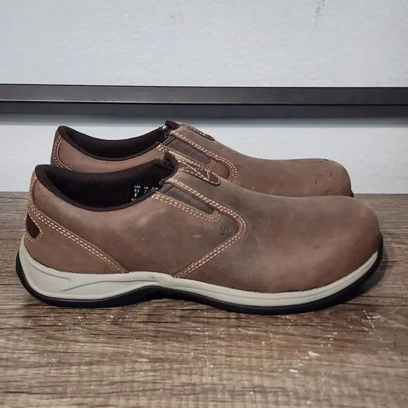 Red Wing ComfortPro Women's Slip-On Safety Shoes Size 9.5 Brown