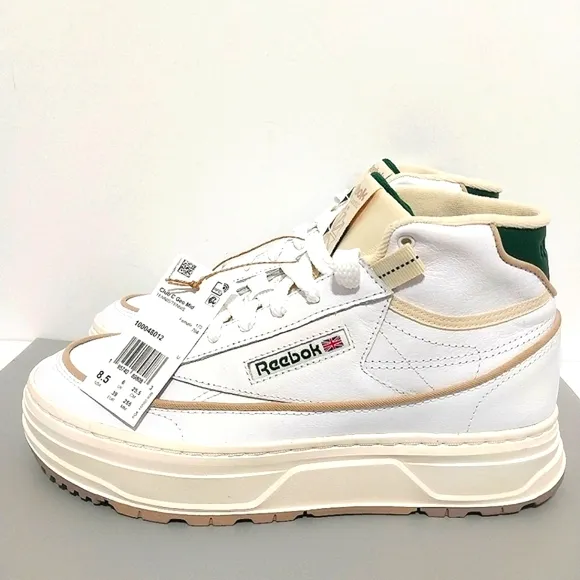 Reebok Club C Geo Mid Platform Sneakers, NWT, Size 8.5|EUR 39