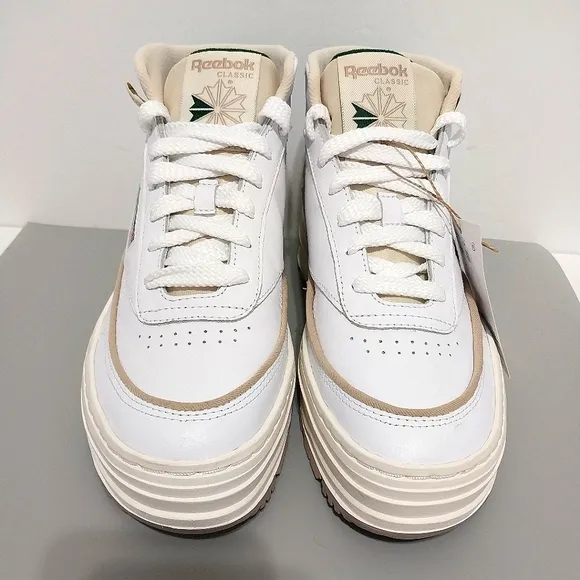 Reebok Club C Geo Mid Platform Sneakers, NWT, Size 8.5|EUR 39