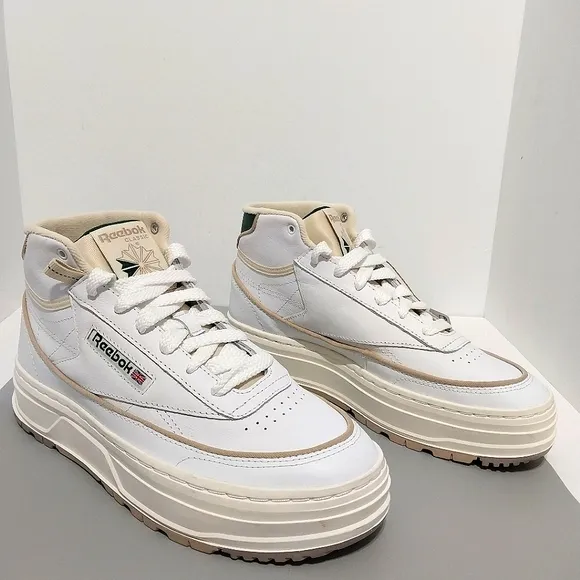 Reebok Club C Geo Mid Platform Sneakers, NWT, Size 8.5|EUR 39