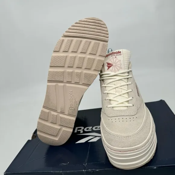 Reebok Club C Geo Mid‎ Women’s 6 Vincha Chalk Platform Sneakers Tennis Shoes