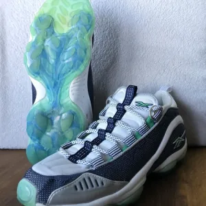 Reebok DMX 10 Infinity Blue and GreenReebok Men's Shoes - White, Green, and Blue