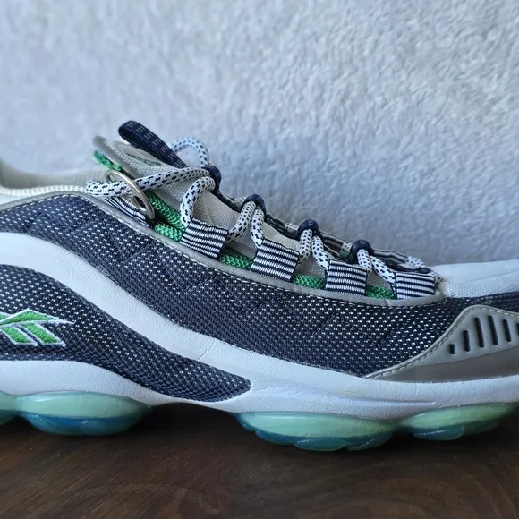 Reebok DMX 10 Infinity Blue and GreenReebok Men's Shoes - White, Green, and Blue