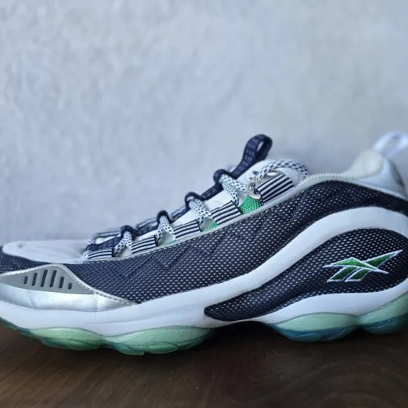 Reebok DMX 10 Infinity Blue and GreenReebok Men's Shoes - White, Green, and Blue
