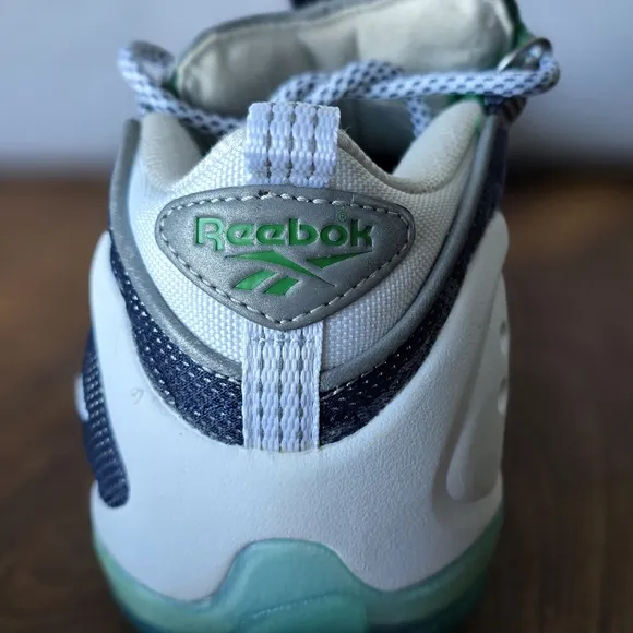 Reebok DMX 10 Infinity Blue and GreenReebok Men's Shoes - White, Green, and Blue
