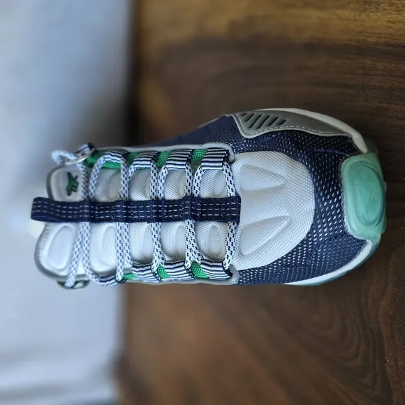 Reebok DMX 10 Infinity Blue and GreenReebok Men's Shoes - White, Green, and Blue