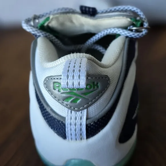 Reebok DMX 10 Infinity Blue and GreenReebok Men's Shoes - White, Green, and Blue