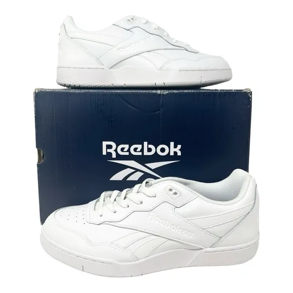 Reebok Men’s BB 4000 II Premium Leather Basketball 100033737 White/Grey Size 12