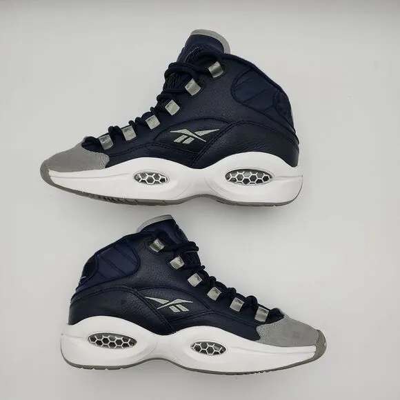 Reebok Question Mid‎ Retro Georgetown Iverson GS Size 5.5 FX1074 90s HOYAS Kids