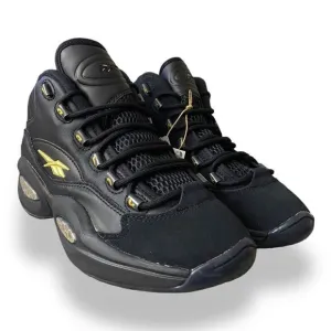 Reebok Question Mid 2022 Retro Basketball Black Shoes Iverson Mens size 7 ID9293