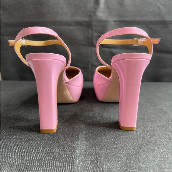 Reformation - Bubblegum Pink Barbie Platform patent leather Strappy heels - 6.5